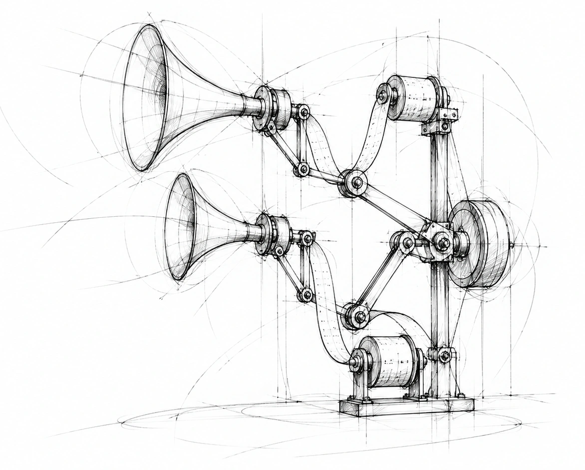 Engineering sketch of a Psssst mechanism